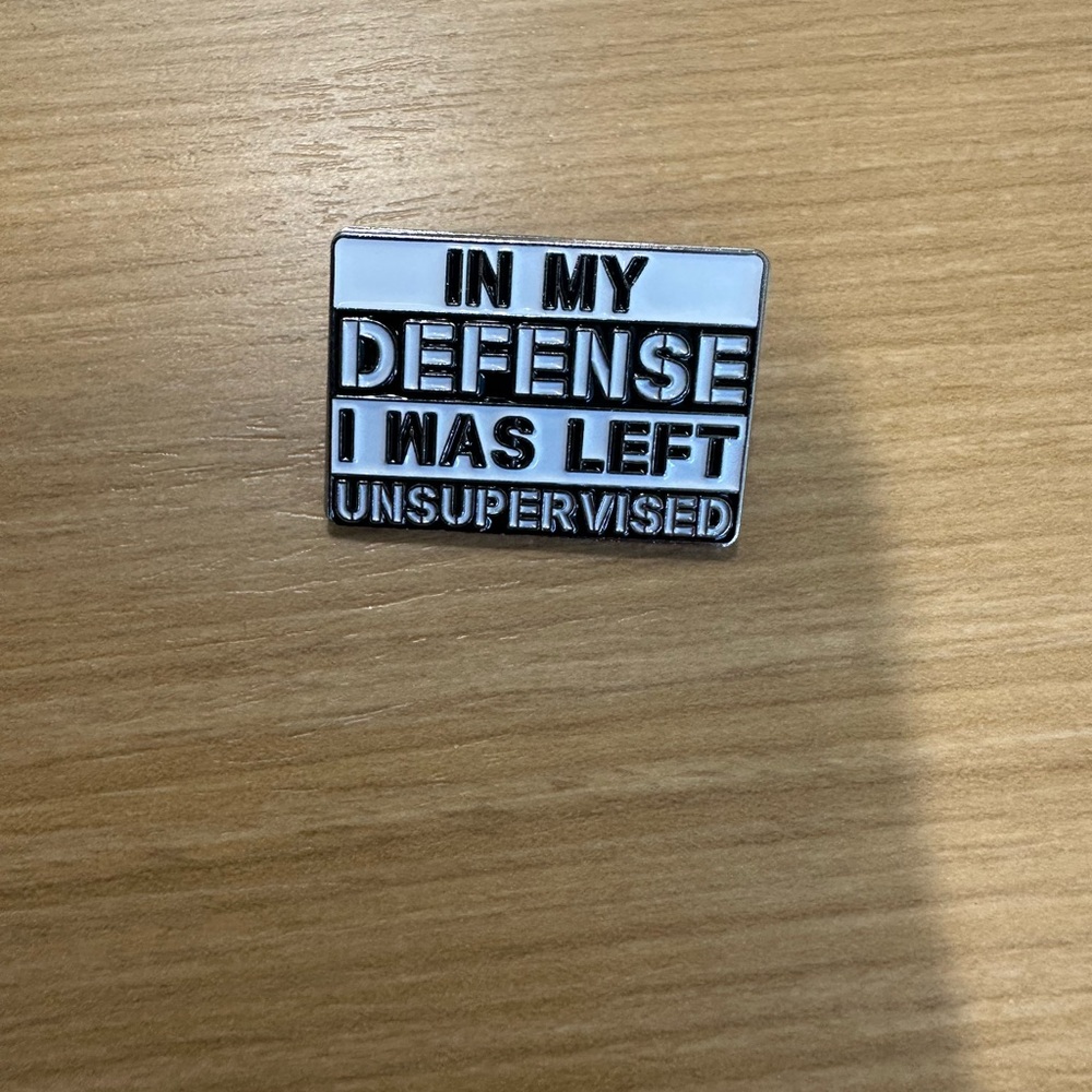 In My Defense I Was Left Unsupervised Pin